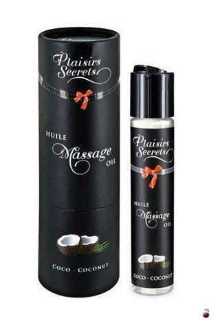 Масажна олія Plaisirs Secrets Coconut (59 мл) з афродизіаками, їстівна SO1838 фото