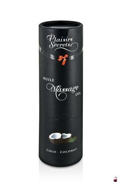 Масажна олія Plaisirs Secrets Coconut (59 мл) з афродизіаками, їстівна SO1838 фото