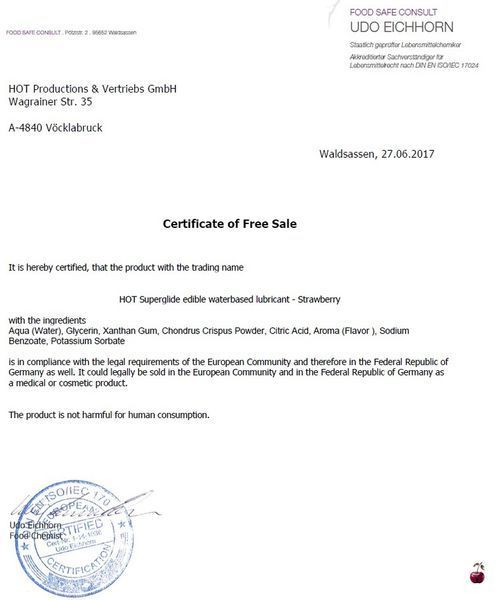 Лубрикант на водній основі Hot Nature Lube Aloe Vera, 30 мл HOT44131 фото