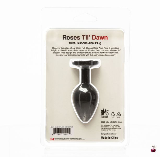 Анальні іграшки BMS Roses Til&rsquo; Dawn Silicone Anal Plug Medium SX3148 фото