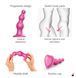 Strap-On-Me Dildo Plug Beads Framboise Metallic S, потрійна стимуляція SO8983 фото 3