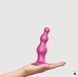 Strap-On-Me Dildo Plug Beads Framboise Metallic S, потрійна стимуляція SO8983 фото 2