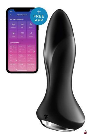 Анальна смарт-вібропробка Satisfyer Rotator Plug 1+ Black з перлинним масажем, преміальний силікон SO6278 фото