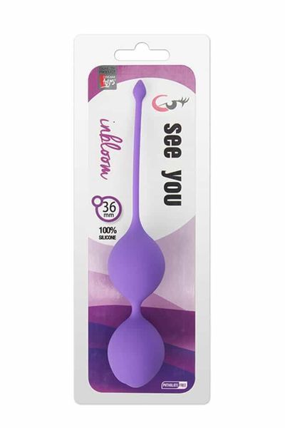 Вагінальні кульки зі зміщеним центром ваги DreamToys See You In Bloom фіолетові DT21229 фото