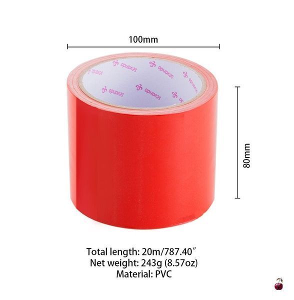 Скотч для бондажу LOCKINK SEVANDA Electrostatic Tape, червоний, 16 м, колір червона SX0889 фото