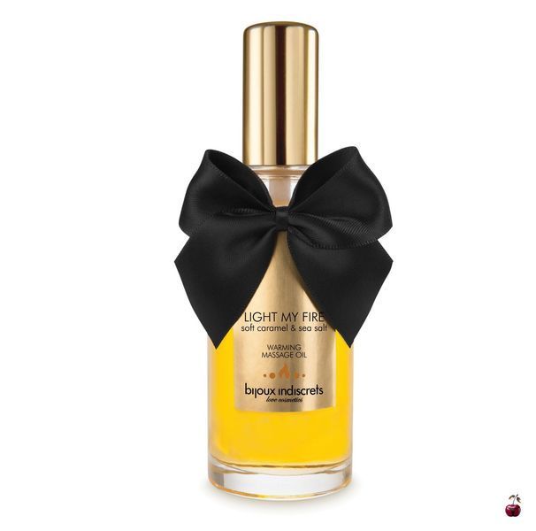 Розігрівальна олія Bijoux Indiscrets Light my Fire - Caramel&Sea salt, масажна SO5938 фото