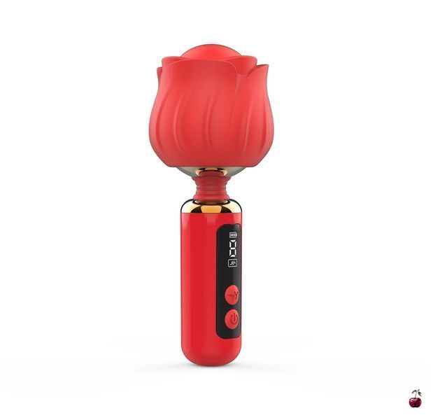 Вібромасажер Loviss Rose Massage Wand Vibrator з головкою у вигляді троянди, 9 режимів SX3994 фото
