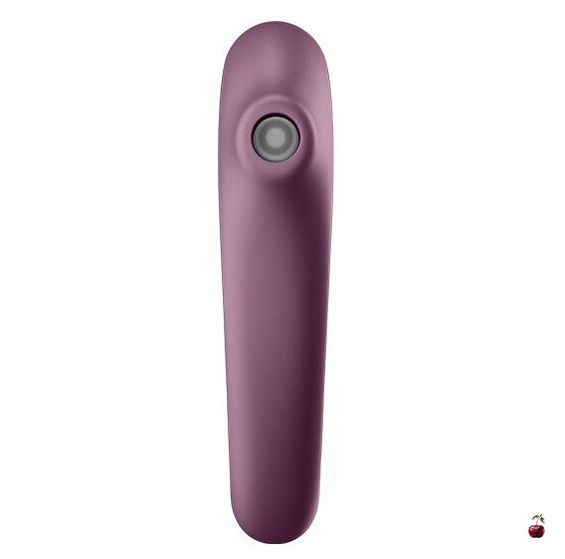 Satisfyer Dual Kiss Wine Red: вакуумний вібратор з подвійною стимуляцією SO6115 фото