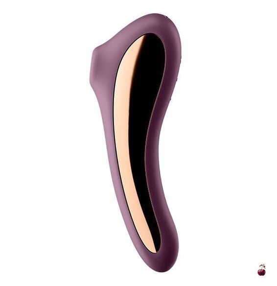 Satisfyer Dual Kiss Wine Red: вакуумний вібратор з подвійною стимуляцією SO6115 фото