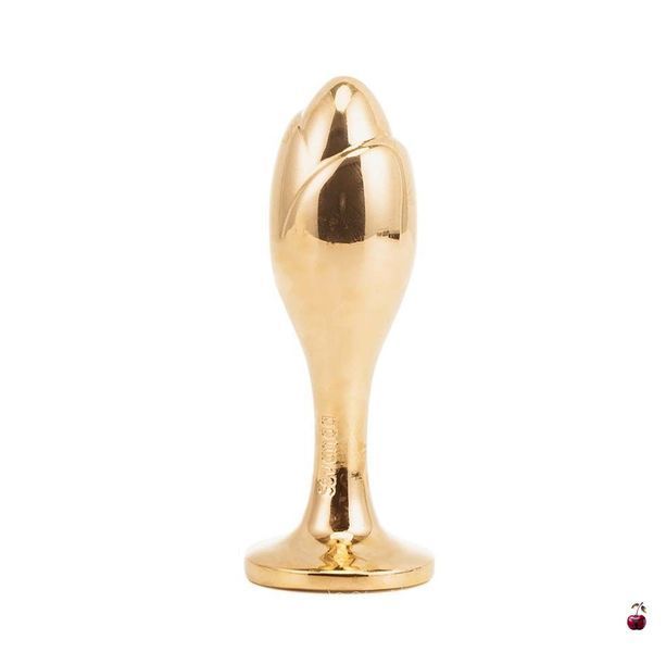 Анальна пробка з хутряним хвостом LOCKINK SEVANDA White Fox-Tail Anal Rose-shape Plug SX0866 фото