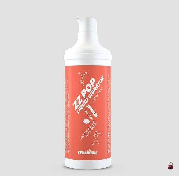 Рідкий вібратор із смаком персика Crushious Zz Pop, 30 мл С21814 фото