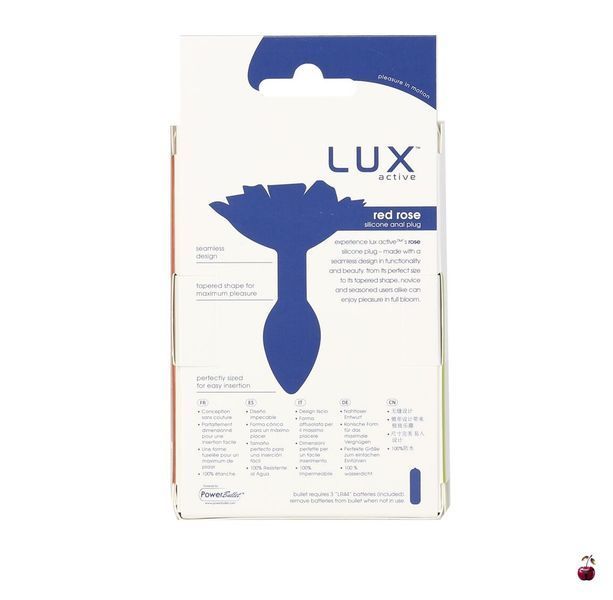 Анальні іграшки Lux Active Силіконова анальна пробка Red Rose SX3924 фото