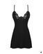 Пеньюар Obsessive Bellastia chemise & thong, чорний SX1130 фото 3