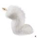 Анальна пробка з хутряним хвостом LOCKINK SEVANDA White Fox-Tail Anal Rose-shape Plug SX0866 фото 1