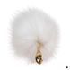 Анальна пробка з хутряним хвостом LOCKINK SEVANDA White Fox-Tail Anal Rose-shape Plug SX0866 фото 7