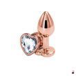 Анальна іграшка NS Novelties Rear Assets - Rose Gold Heart - Small - Clear