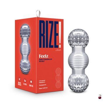 Мастурбатори Blush Rize Feelz Masturbator, прозорий еластомер, мультитекстура SO8837 фото