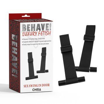 Фіксатори&nbsp;на&nbsp;двері&nbsp;Chisa Behave! Sex&nbsp;Swing&nbsp;In&nbsp;Door, чорні CH30452 фото