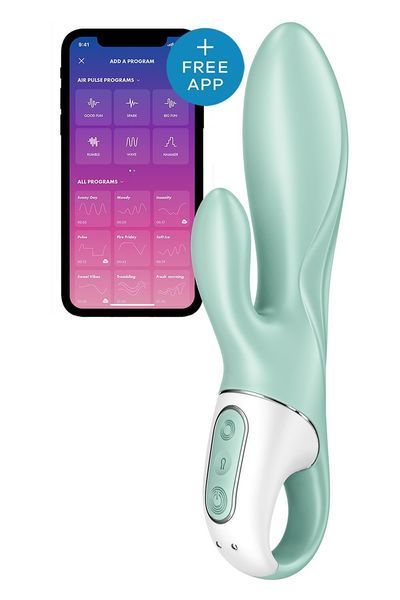 Смарт вібратор-кролик Satisfyer Air Pump Bunny 5+, м'ята SO6718-R фото