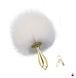 Анальна пробка LOCKINK SEVANDA White Bunny-Tail Anal Rose-shape Plug з натуральним хутром SX0867 фото 1
