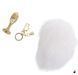 Анальна пробка LOCKINK SEVANDA White Bunny-Tail Anal Rose-shape Plug з натуральним хутром SX0867 фото 3