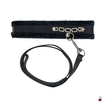 Аксесуар BDSM Punishment - Crystal Collar & Leash - Black SX2228 фото