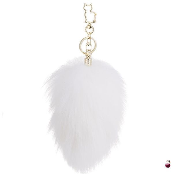 Анальна іграшка LOCKINK SEVANDA White Bunny-Tail Anal Pear-shape Plug з хутряним хвостом SX0868 фото