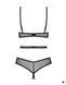 Боді Obsessive Euridia crotchless teddy, чорне SX3574 фото 5