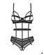 Боді Obsessive Euridia crotchless teddy, чорне SX3574 фото 4