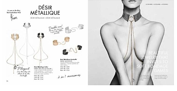 Браслети-наручники PLASIR Nacre чорні перли Bijoux Indiscrets BJ0048 фото