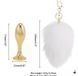 Анальна іграшка LOCKINK SEVANDA White Bunny-Tail Anal Pear-shape Plug з хутряним хвостом SX0868 фото 6