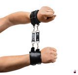 Аксесуари BDSM Art of Sex Handcuffs Dragons man з екошкіри, колір чорний SO9975 фото