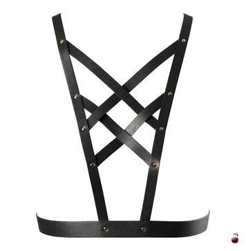 Портупея Bijoux Indiscrets Maze Cross Cleavage Harness Black SO5915 фото