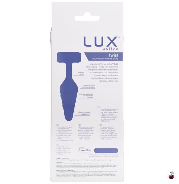 Анальні іграшки Lux Active Twist Plug Large Blue SX3927 фото