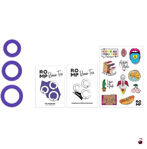 Ерекційне кільце Romp Remix Trio, силіконове, 3 діаметри SX0538 фото