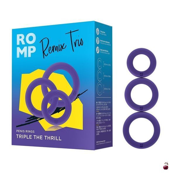 Ерекційне кільце Romp Remix Trio, силіконове, 3 діаметри SX0538 фото