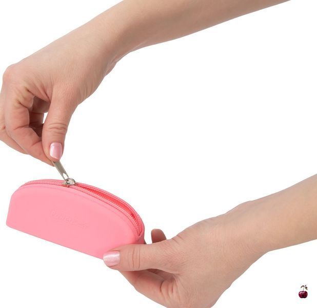 Засіб для догляду PowerBullet Silicone Storage Zippered Bag Pink, силіконова сумка SO5560 фото