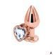 Анальні іграшки NS Novelties Rear Assets - Rose Gold Heart - Medium - Clear SX4369 фото 1