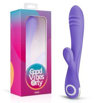 Вібратор-кролик Fane Good Vibes Only, силіконовий, фіолетовий, 22 х 3.7 см GVO006 фото