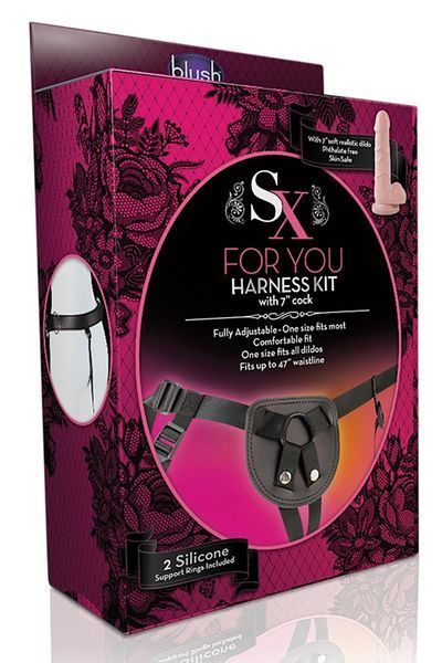 Страпон Blush Sx For You Harness Kit з присоскою T330264 фото