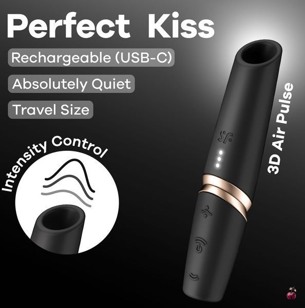 Вакуумний стимулятор Satisfyer Perfect Kiss, магнітна технологія 3D Air Pulse SX2161 фото
