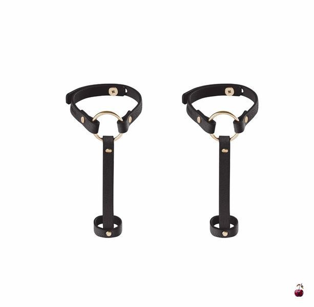 MAZE Bijoux Indiscrets чорні, браслет на зап'ястя та палець, OS В0240 фото