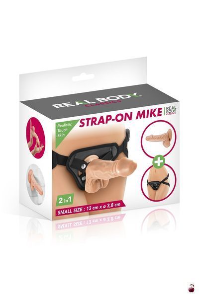Real Body Mike страпон-трусики 2в1, 13 см, реалістичний дизайн SO7003 фото
