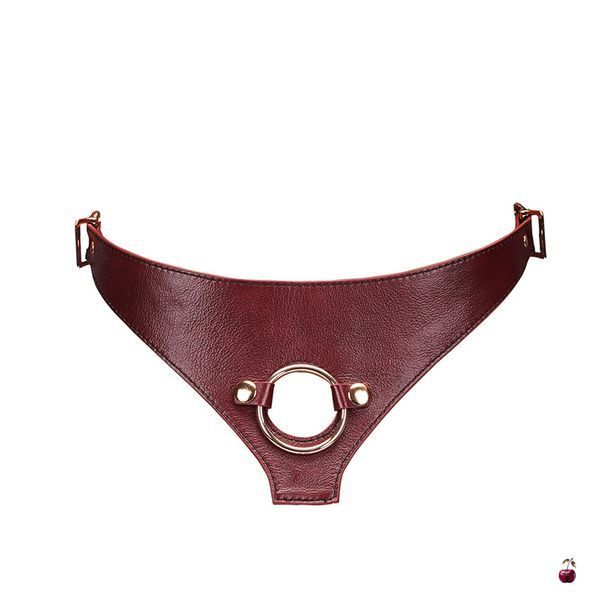 Трусики для страпона Liebe Seele Wine Red Harness, винний SO9464 фото