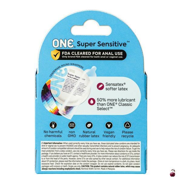 Презервативи ONE Super Sensitive, 3 шт SX0779 фото