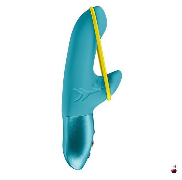 Мінівібратор-кролик Fun Factory AMORINO Aquamarine зі стрічкою, силікон SX4303 фото