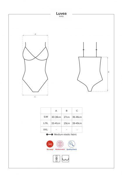 Боді Obsessive Luvae teddy S / M 410716 фото