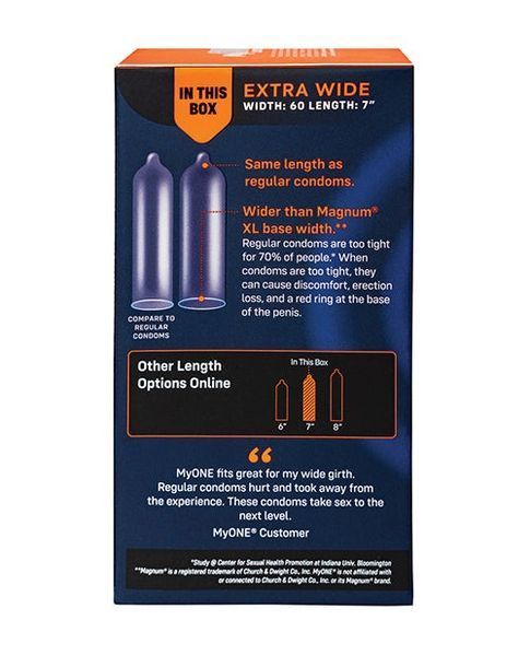 Презервативи MyONE Extra Wide Розмір 60H, 10 шт myt60H-10C фото