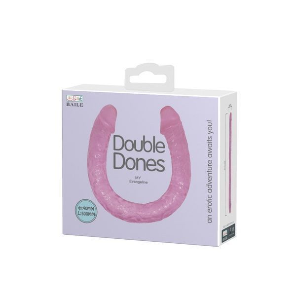 Фалоімітатори та дилдо Double Dones, подвійний рожевий 19224 /BI-040061 фото