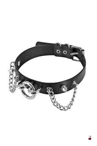 Аксесуари BDSM Fetish Tentation Choker Rings and Chains, екошкіра SO2237 фото